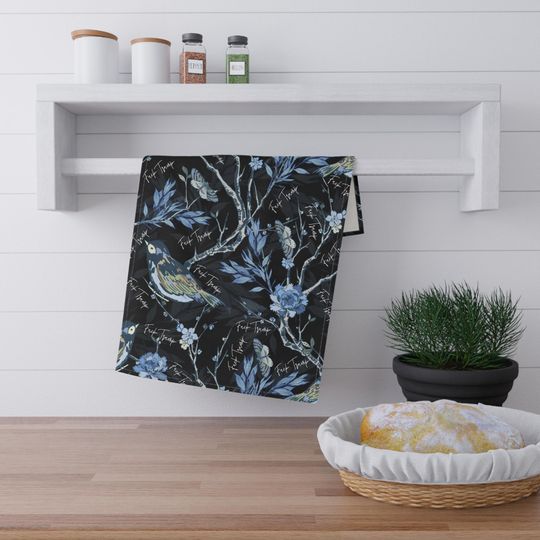 Discover Funny Subtle F Trump Chinoiserie French Toile Towels, Anti Trump Towel