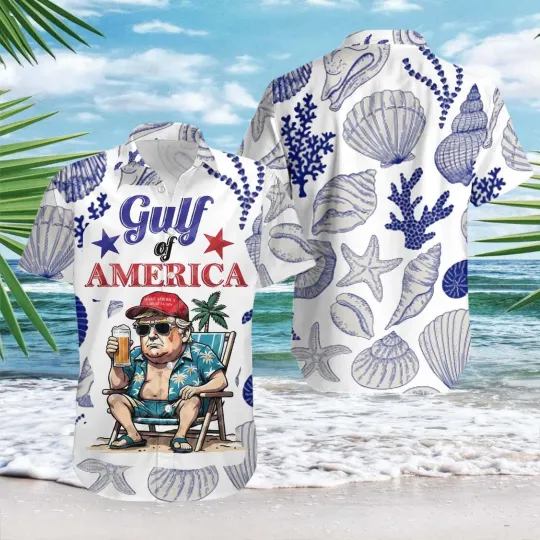 Discover Funny Trump Gulf of America Hawaiian Shirt Men Women Gift Hawaiian Shirt