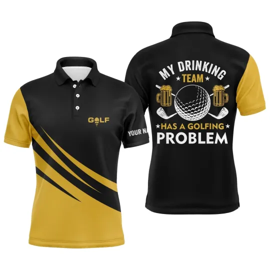 Discover Beer Golf Men Polo Shirt   Golf Beer Team Custom Name Apparel   Personalized Gift