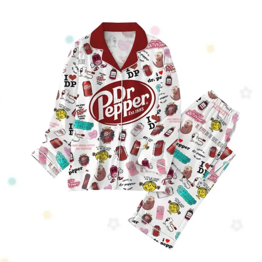 Discover Dr Pepper Pajamas Set, Dr Pepper Women Pajamas, Soda Drink Shirt