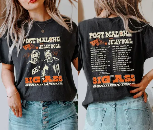 Discover Post Malone Tour 2 Side Shirt, Big Stadium Tour T-Shirt, Posty 2025 Tour
