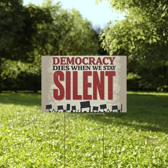 Discover Resist Fascism Yard Sign, Anti Trump Political Statement, Social Justice Decor