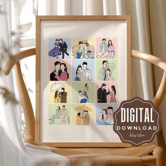 Discover K-drama Printable Poster, K-drama Couple Poster, K-drama Printable Wall Art, K-drama Collection, Kdrama poster, Kdrama Wall Art