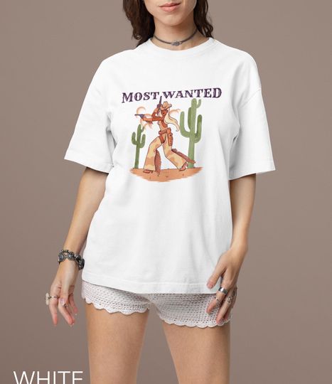 Discover Most Wanted Western Rodeo Tee, Vintage Country Music Graphic Shirt