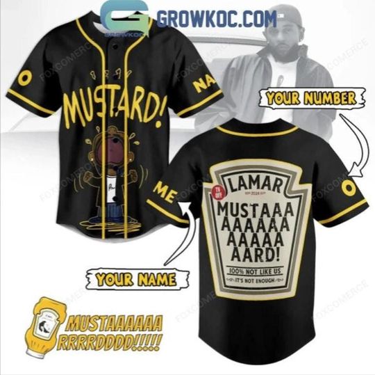 Discover Kendrick Lamar Mustard Not Like Us Not Enough Personalized Baseball Jersey