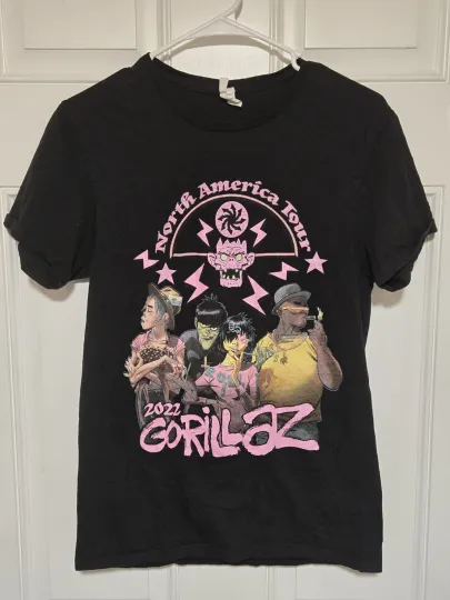 Discover Gorillaz Tour Shirt 2022 Concert Tee Size Small Double Sided Dates