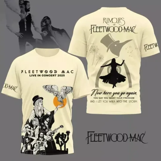 Discover Fleetwood Mac Live In Concert 2025 3D T Shirt Classic