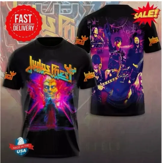Discover Judas Priest World 2025 3D T-Shirt Must-Have for Metal Fans