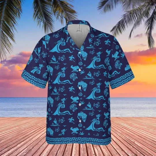 Discover Disneyyy Moanaa Hawaiian Summer Aloha Shirt