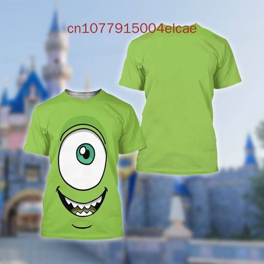Discover 2025 New Disneyyy Inc Costume 3D T-shirt Casual Street Men's, Women's, Children's Round Neck T-Shirt