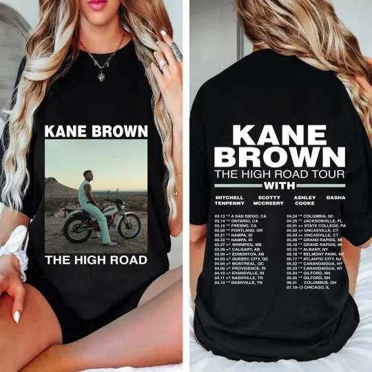 Discover 2025 Kane Brown The High Road Tour Shirt  Kane Brown 2025 Concer
