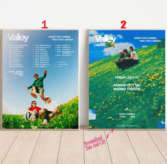 Discover Custom ‎Valley North America Tour 2025 Poster