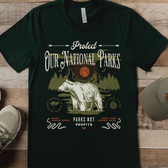 Discover Protect Our Parks Resist Bear Shirt - Parks Not Profits Save Our National Parks T-Shirt