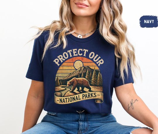 Discover Vintage Protect our Parks Unisex Tee, Retro National Park T-Shirt