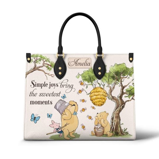 Discover Personalized Sweet Moments Leather Bags, Gifts for her, Gift For Mom, Grandma