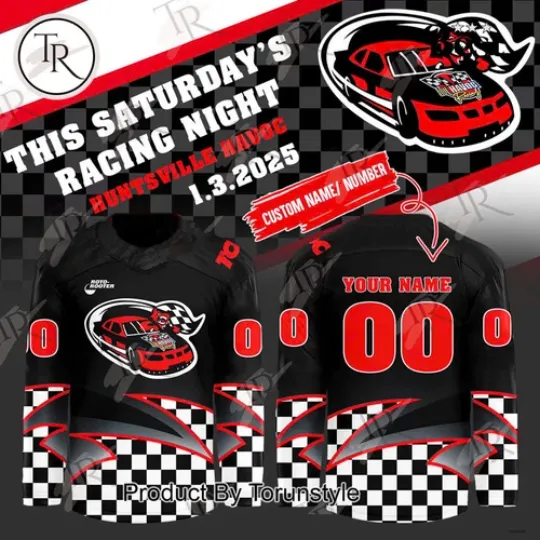 Discover Personalized Huntsville Havoc This Saturday’s Racing Night 2025 Hockey Shirt