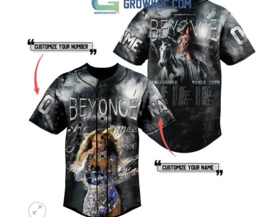 Discover Beyonce Enaissance World Tour Personalized Baseball Jersey 3D Gift 2025