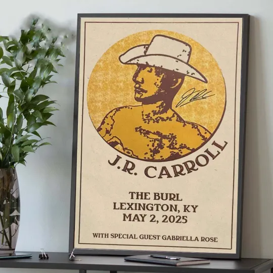 Discover J.R. Carroll Tour Lexington, KY May 2 2025 Poster Signed