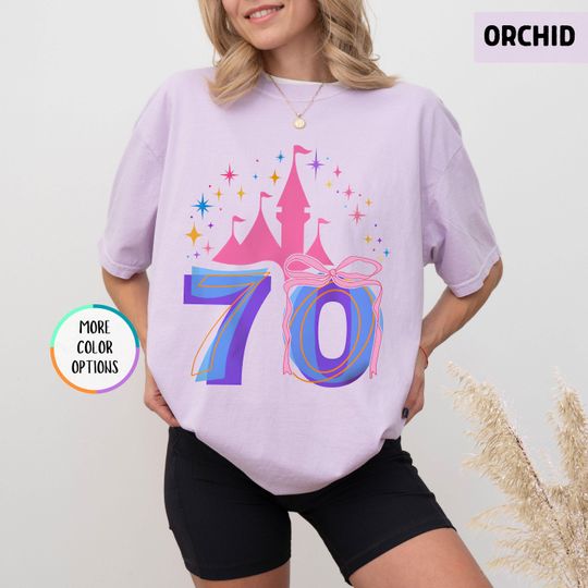 Discover Coquette Bows Disneyyland 70th Anniversary 1955-2025 Comfort Colors Shirt, 70 Years