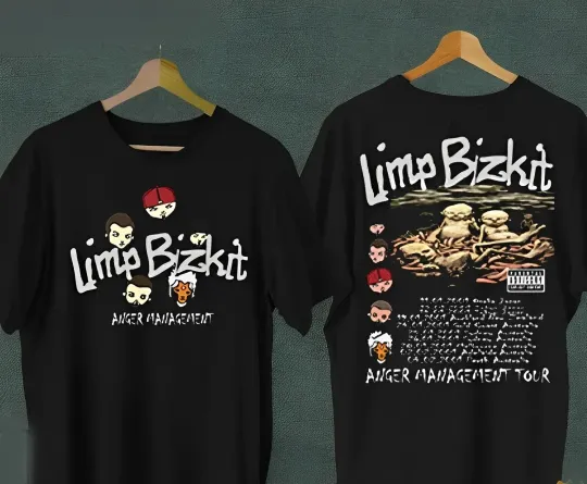 Discover Rare Limp Bizkit Anger Management Tour Double Sided T-Shirt