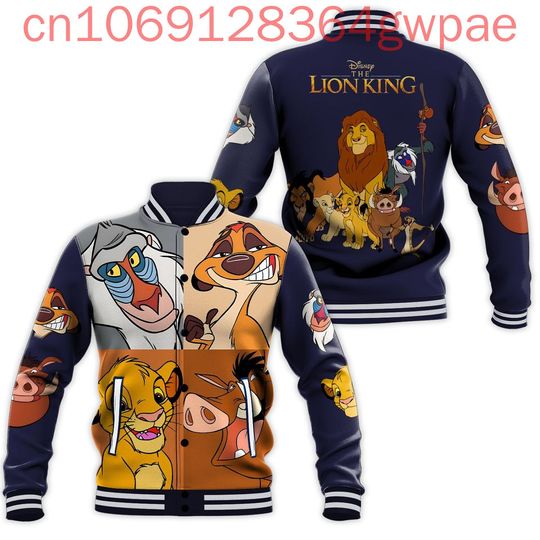 Discover Disneyyy The lion kingg Baseball Jacket