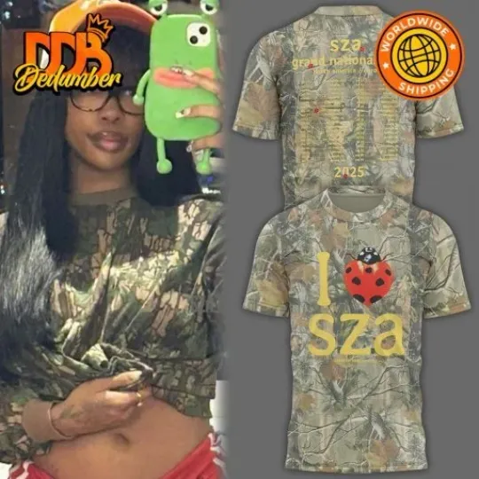 Discover SZA Camo Grand National Tour 2025 Special 3D Shirt