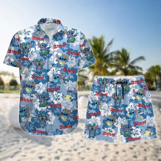 Discover Funny Stitchh Hawaiian Shirt Lilo And Stitchh  s Men Disneyyy Cartoon Button Shi