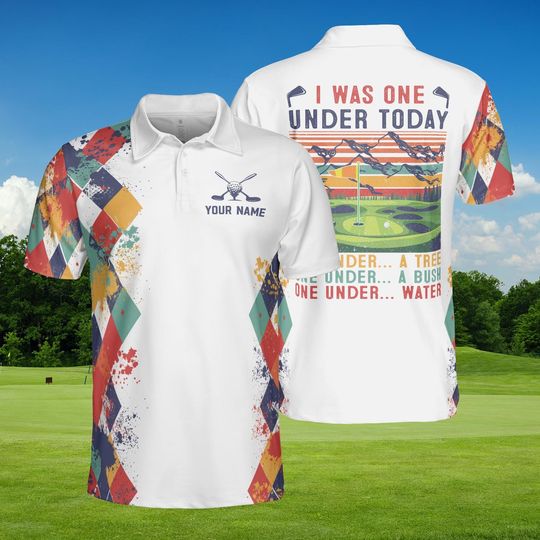 Discover Personalized Argyle Golf Polo Shirt, Custom Name Men Women Polo