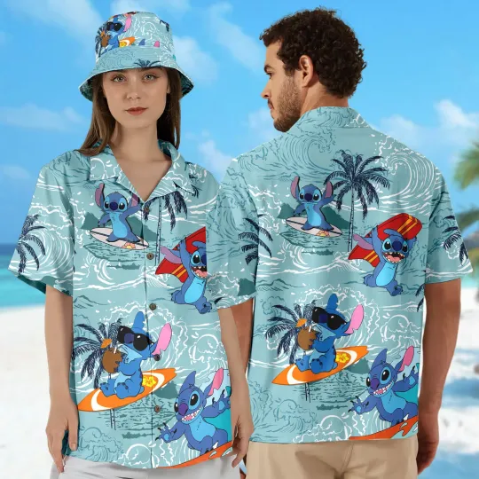 Discover Lilo And Stitchh Beach Holiday Hawaiian Shirt Stitchh Cartoon Character Hawaii Shi