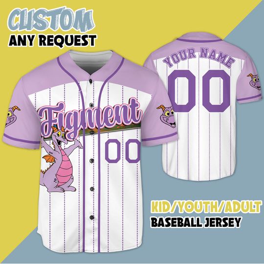 Discover Personalized Disneyyy Figment Little Spark Baseball Jersey, Custom Figment