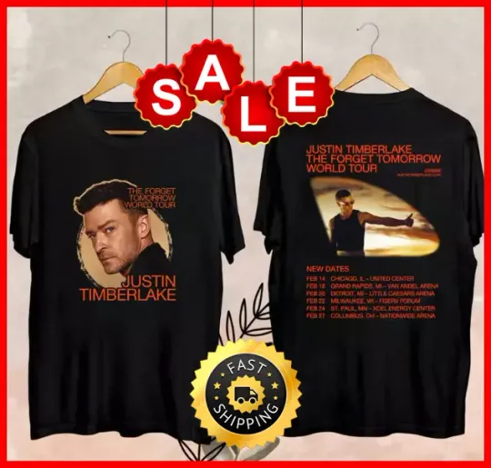 Discover 2025 Justin Timberlake The Forget Tomorrow Merch, The Forget Tomorrow World Tour Shirt