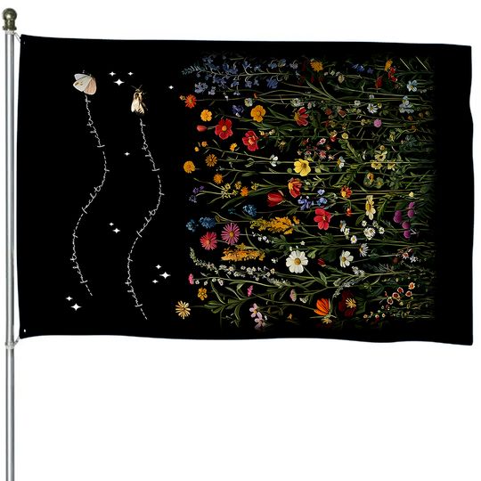 Discover Subtle FDT Flag, Subtle Anti Trump Butterflies Spring Flag