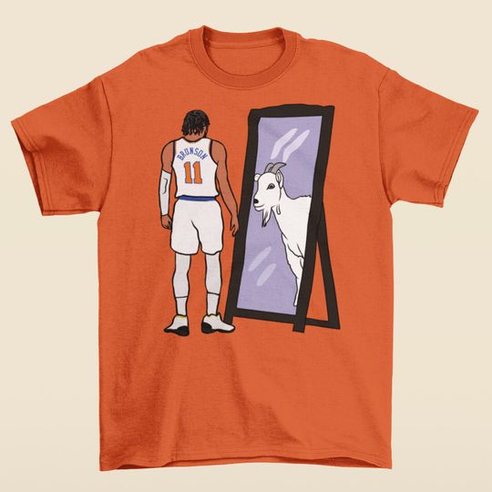 Discover Jalen Brunson Mirror GOAT T-Shirt