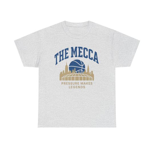 Discover The Mecca Pressure Makes Legends Unisex Tee, New York Basketball T-Shirt, Vintage Sporty Casual Wear