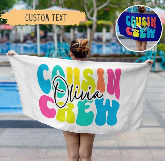 Discover Personalized Cousin Crew Beach Towel