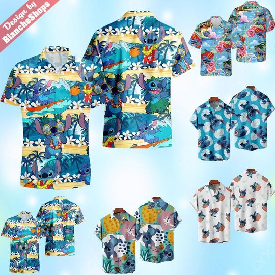 Discover Stitchh Button Shirt, Lilo And Stitchh Hawaiian Shirt, Family Vacation Beach Shirt, Disneyyy Trip
