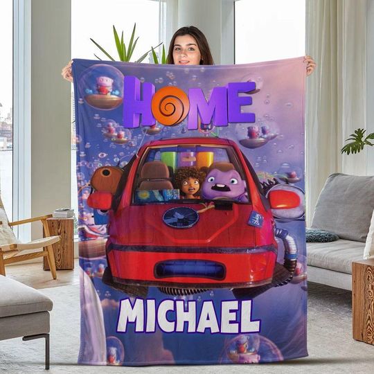 Discover Customized Oh Home Blanket, Boov Oh Baby Blanket, Oh Home Movie Blanket, Bed Couch Sofa Blanket, Birthday Gifts For Kids
