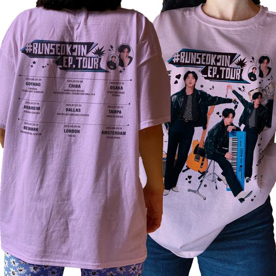Discover JIN RUNSEOKJIN TOUR Shirt, Jin Seokjin Tshirt, Kpop Merch Jin Echo, I Purple You Borahae, Gift for Army, Bts shirt, Jin tour concert tee