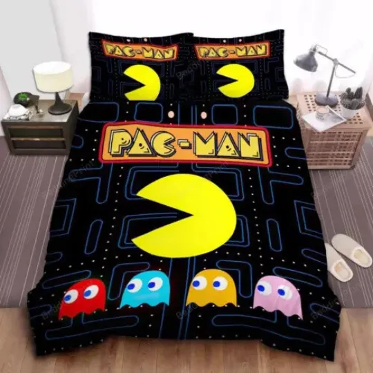 Discover Classic Games Pac-man Bedding Set 2/3 Piece Duvet Cover & Pillowcase
