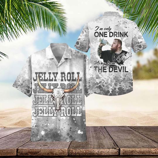 Discover Jelly Roll Hawaiian Shirt, Country Rock Inspired Summer Hawaiian