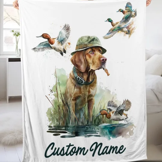Discover Personalized Mallard Duck Baby Blanket Gift, Toddler Blanket, Duck Theme Adventu