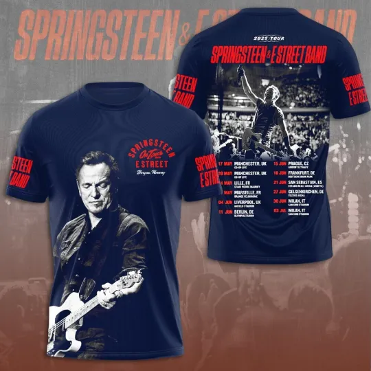 Discover Bruce Springsteen And The E Street Band Tour  3D T-Shirt