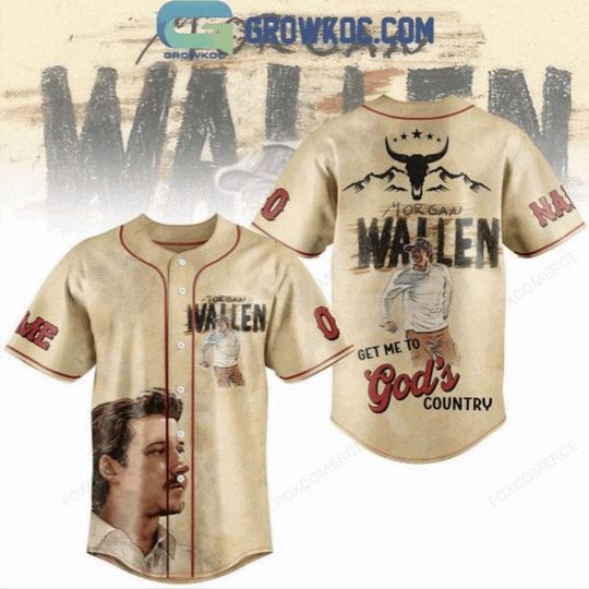 Discover Wallen Western Get Me To Gods Country Personalized Baseball Jersey