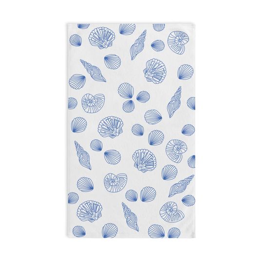 Discover Slightly Subtle Coastal Shell Hand Towel, Nautical Kitchen Towel, Beach Decor Essentials