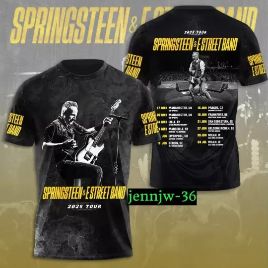 Discover Bruce Springsteen And The E Street Band Tour 2025 3D T-Shirt