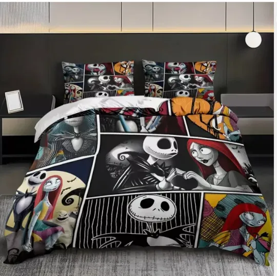 Discover Nightmare Before Xmas Jack & Sally Together Forever 3D Bedding Set