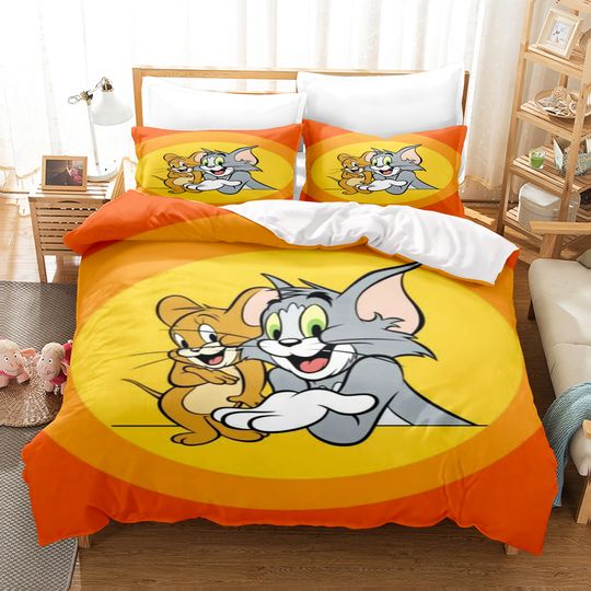 Discover Tom and Jerry Bedroom Anime Duvet Set Bedding