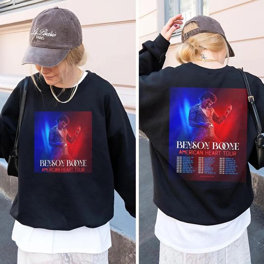 Discover Benson Boone Tour 2025 - American Heart Tour Sweatshirt