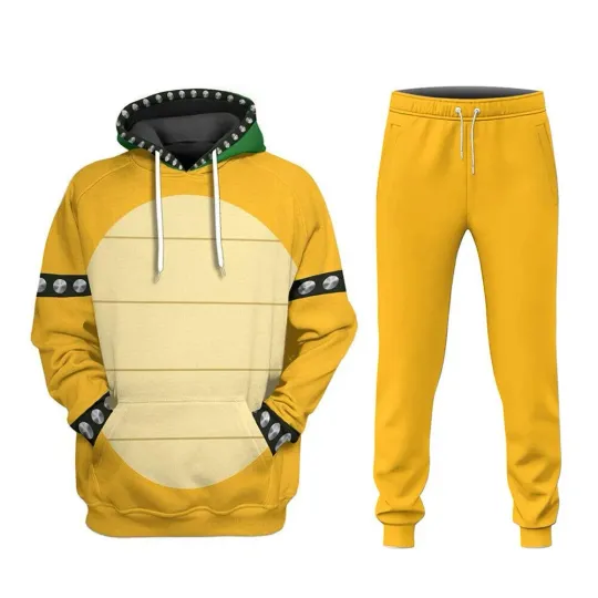 Discover Mario Bowser Koopa Cosplay Hoodie Outfits 3D Printed Pullover Pants