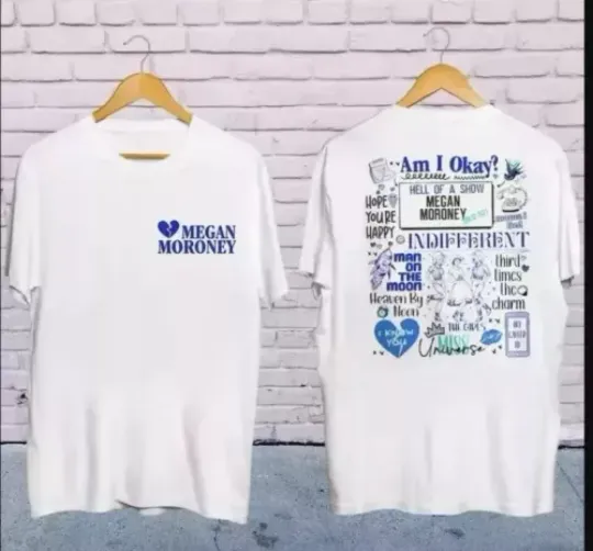 Discover 2025 Megan Moroney Am I Okay Tour T-shirt